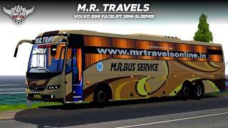 M.R. TRAVELS Livery for Volvo B9R facelift Semi-sleeper bus mod for bussid | bussid mods