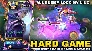 LING HARD GAME‼️ WHEN ENEMY HATE MY LING & LOCK ME ( Intense Match ) Ling Gameplay Mobile Legends