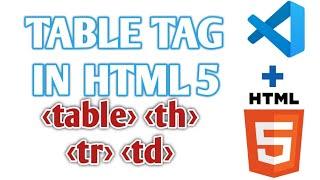 How to use Table Tag in Html Using visual studio code [ HTML VSCODE ]