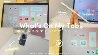 What’s On My Tab  | Redmi Pad SE: Simple & cute setup, gaming, drawing, note, etc  | Indonesia