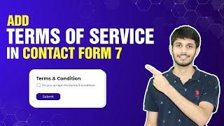 How To Add Terms & Conditions Field In Contact Form Using Contact Form 7 Plugin | WordPress Tutorial