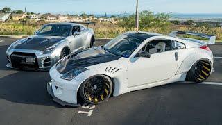 ROCKET BUNNY NISSAN 350z Meets WIDEBODY NISSAN GTR R35!