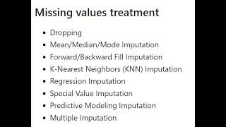 Phương pháp xử lý dữ liệu thiếu (Missing Values Treatment)