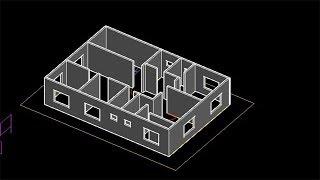 AutoCAD 2018 2D and 3D beginners tutorial [complete floor plan and 3D House modeling part-2]