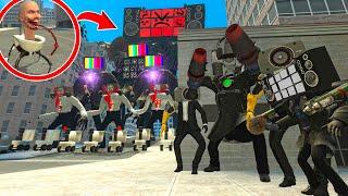 GOD TV MAN BOSS CRAB CONTROLS they set up an ambush for SKIBIDI TOILET, NEW FIGHT In Garry's Mod