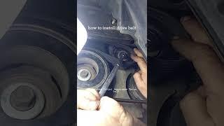 install drive belts || cara memasang tali kipas/fan belt #shorts #mechanic