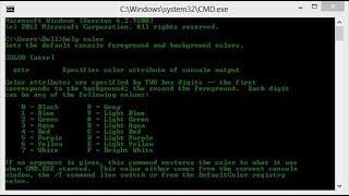 How to change command prompt color