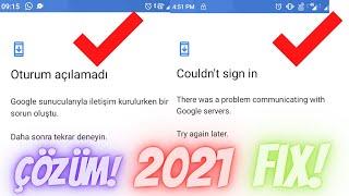 google sunucularıyla iletişim kurulurken bir sorun oluştu  problem communicating with google servers