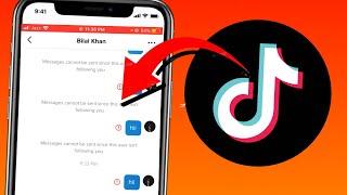 Message Cannot be sent since this user isn't following you | Message not sending in tiktok Fixed