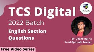 TCS Digital English Section Questions (2022 Batch) | TCS Digital Preparation | TCS Digital Questions