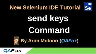 New Selenium IDE - Part 88 - send keys Command