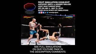 UFC on ABC 4 Smith vs Walker Light Heavyweight Fight Simulation Highlight  #shorts