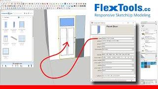 How to create adjustable dynamic doors with flextools in sketchup