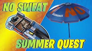 Catch 3 seconds of air while driving a motorboat - No Sweat Marketing Quest - Fortnite