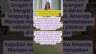 Putri Anne Beri Respons Menohok Usai Sebutan Pelakor Picu Amarah Amanda Manopo