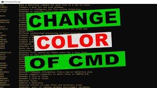 How to change color of windows command line CMD