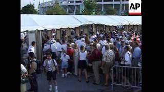 USA: OLYMPICS 96: THOUSANDS EXPERIENCE CEREMONY OUTSIDE STADIUM