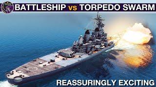 US Iowa Battleship & Tico Cruiser vs 25 Soviet & German Torpedo Boats | Sea Power