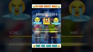 Br Rank Biggest Minus  Top 1 Grandmaster  #freefire #shorts #viral #youtube