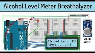 Alcohol Level Meter Breathalyzer using Arduino & MQ-2/MQ-5/MQ-135 Sensor