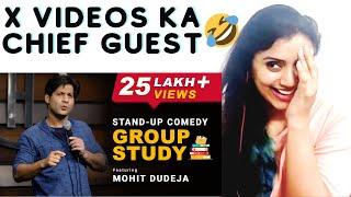 Reaction | Group Study | Stand Up Comedy on Hostel Group Study By Mohit Dudeja | Praveshika Katoch