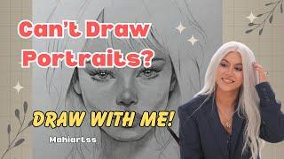 How to Draw a Portrait Easily | Full Step-by-Step Tutorial #asmr