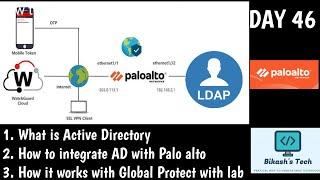 Global Protect AD integration in Palo Alto | Concept | Configuration | DAY 46 | #PaloAltoTraining