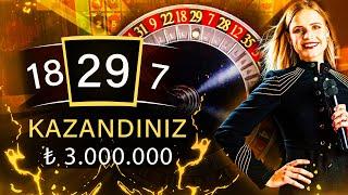 10 BİN İLE 3 MİLYON TL LİGHTNİNG RULET DÜNYA REKORU! #rulet #roulette #casino