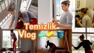 Temizlik vlog  🪣 camları kolay silmek, perdeleri yıkama ve serme