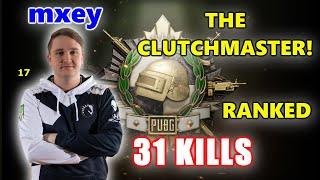 PUBG RANKED - Team Liquid mxey, Faze FuzzFace & Pag3 - 31 KILLS - THE CLUTCHMASTER! - GROZA