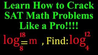 How to Solve SAT Problems : Logarithm Puzzle Solved | Math Explained Simply | Fun Magic Tricks