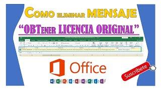 Como eliminar mensaje "Obtener Office Original", fácil y rápido **[SUSCRIBETE] 