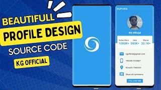 Profile UI design in Android Studio (With Source Code) - profile page in the android studio - 2022