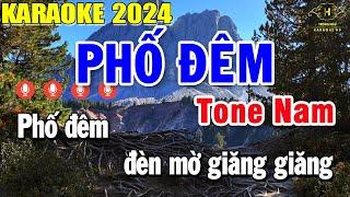 Phố Đêm Karaoke Tone Nam ( Am ) Nhạc Sống Hay Nhất | Trọng Hiếu