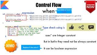 Control Flow | when | is | Replacing if else else if : Kotlin Fundamentals Tutorial - Part