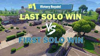 FIRST SOLO WIN VS LAST SOLO WIN | Fortnite