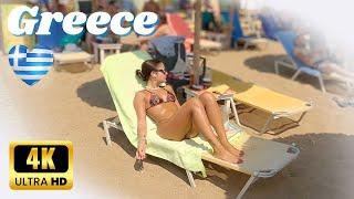 GREECE 4K Bikini Beach Walk | Peloponnese Walking  and Looking for Beach Bikini Trends