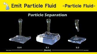 [Houdini] Particle Fluid - Emit Particle Fluid comparison / Subtitles.