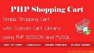 Simple PHP Shopping Cart using SESSION