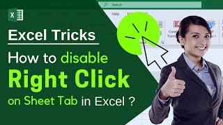 How to disable RIGHT CLICK on sheet tab in Excel VBA