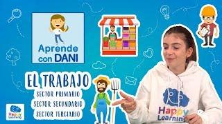 El trabajo. El sector primario, secundario y terciario | Aprende con Dani