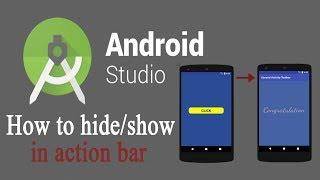 How To Hide Toolbar And Second Activity Show Toolbar  In Android Studio