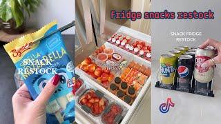 Fridge snacks restock || organizing & restocking ASMR || Tiktok compilation