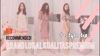 Shopee Haul Baju | Brand Lokal Murah Berkualitas | Review + Try On / Style tips