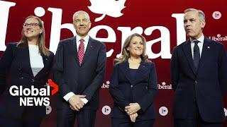 Liberal leadership candidates pitch plans to confront Trump, Poilievre concerns in final debate