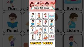 Learning Action Verbs in English. Kids learning . Kids video #shorts