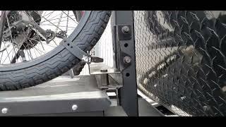 Meaner Bean trailer with Alta Racks 3 pack Lefty. bike racks for teardrop trailers