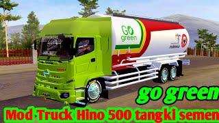 Mod Truck Hino 500 Tangki semen-Mod bussid terbaru