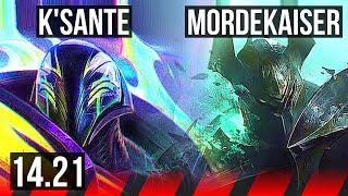 K'SANTE vs MORDEKAISER (TOP) | 10 solo kills | KR Grandmaster | 14.21