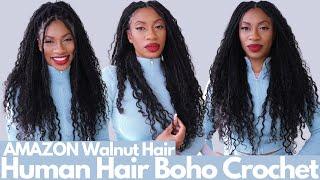 Amazon Boho Locs w/Human Hair Ends & Curls ft. Walnut Hair